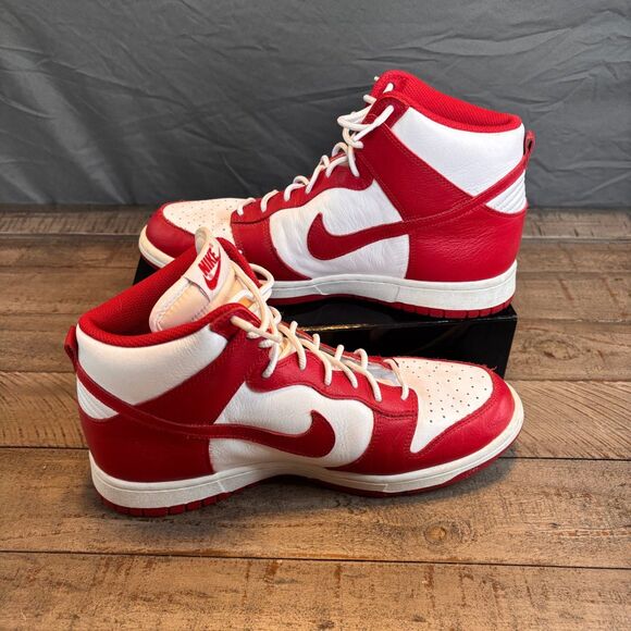 Nike Dunk High Retro QS “St John” in Varsity Red / White 2016 Size 9.5 - Picture 2 of 7